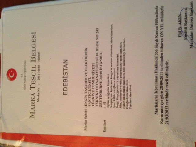 'edebİstan.com' tescİllİ bİr markadir