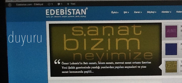 edebİstan.com'dan duyuru...
